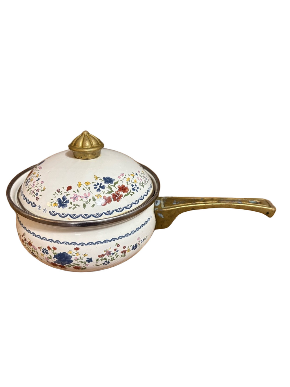 ⭐️Free With Any Purchase⭐️Floral Enamel Saucepan with Lid